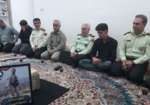 دیدار فرمانده یگان سازمان حفاظت محیطزیست با خانواه محیطبان شهید شهمرادی